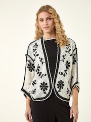 Roman Black Embroidered Cardigan - Image 1 of 5