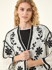 Roman Black Embroidered Cardigan - Image 2 of 5