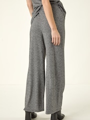 Roman Grey Herringbone Stretch Trousers - Image 3 of 5