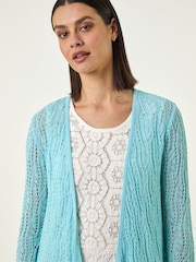 Roman Blue Light Weight Stitch Cardigan - Image 4 of 5