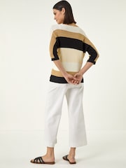 Roman Natural Colour Block Stripe Jumper - Image 3 of 5