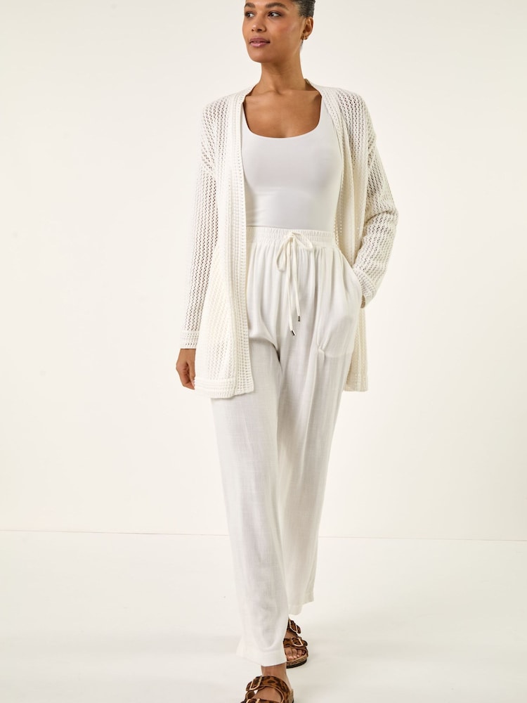 أبيض - سترة كارديغان محبوكة بغرز من Roman - صورة 2 من 5 أبيض - سترة كارديغان محبوكة بغرز من Roman - صورة 2 من 5