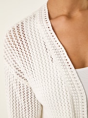 Blanco - Roman Stitch Knit Cardigan - Imagen 6 de 6