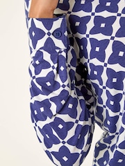 Roman Blue Geo Print Shirt - Image 5 of 5