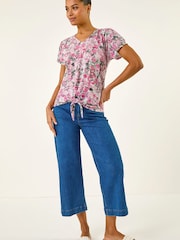 Roman Pink Burnout Print Blouses - Image 2 of 5
