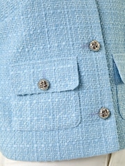 Azul - Chaqueta Roman de bouclé sin cuello y botones - Imagen 6 de 6