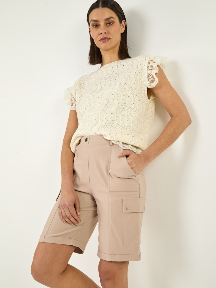 Roman Natural Cargo Front Seam Shorts - Image 5 of 5