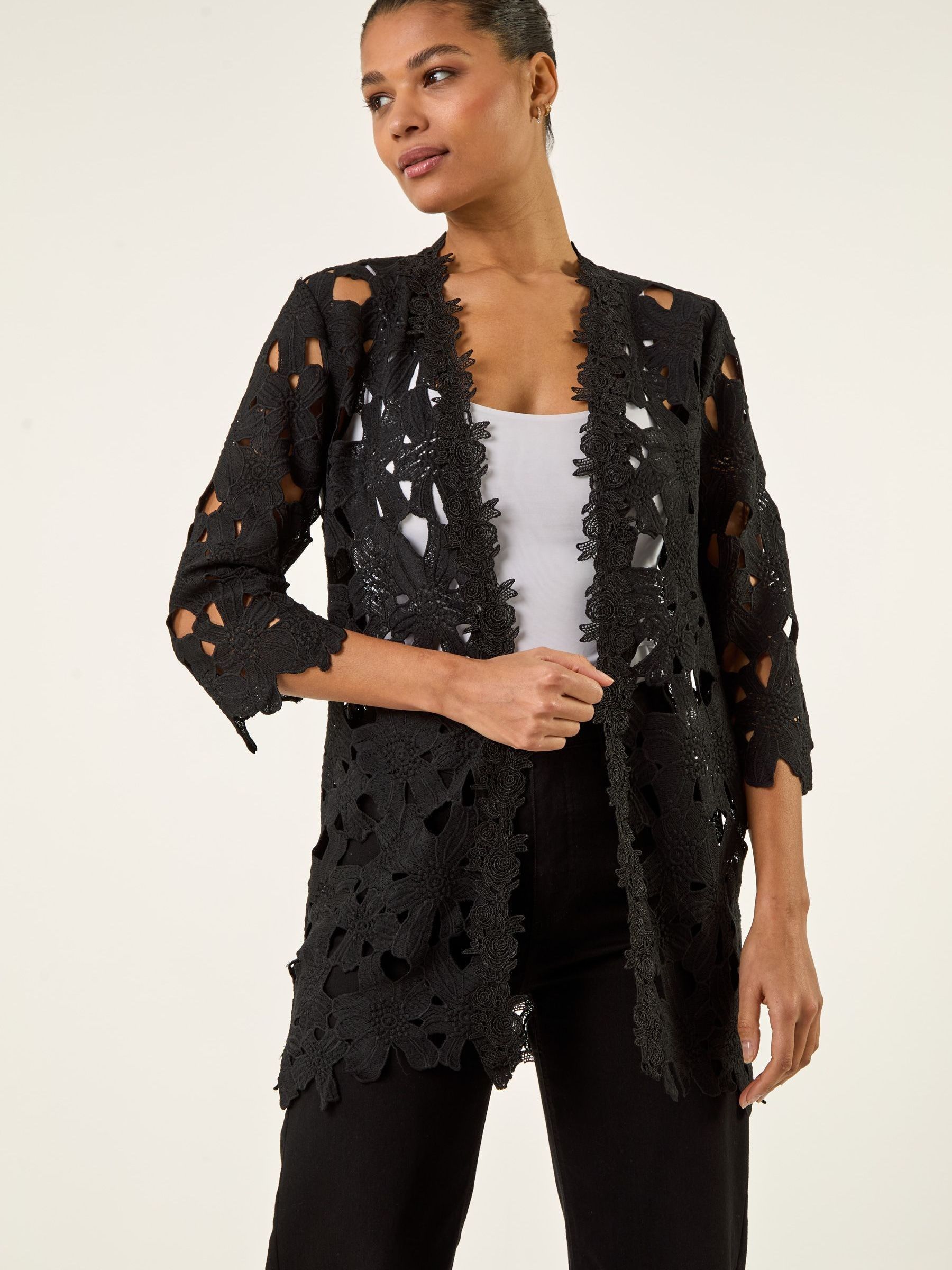 Acheter Veste longue Roman en dentelle au crochet from Next Luxembourg
