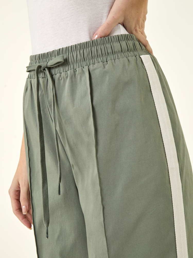 Roman Green Tie Waist Bengaline Trousers - Image 5 of 5