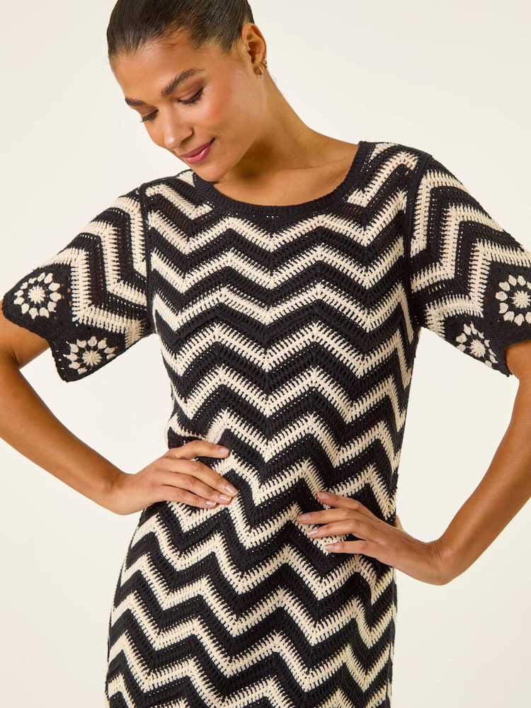 white christmas dresses Sleeveless Crochet Shift Dress main image 1