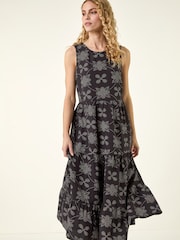 Платье миди с цветочным принтом Roman - Изображение 4 5