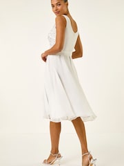 Roman White Premium Beaded Dress - Image 3 of 5