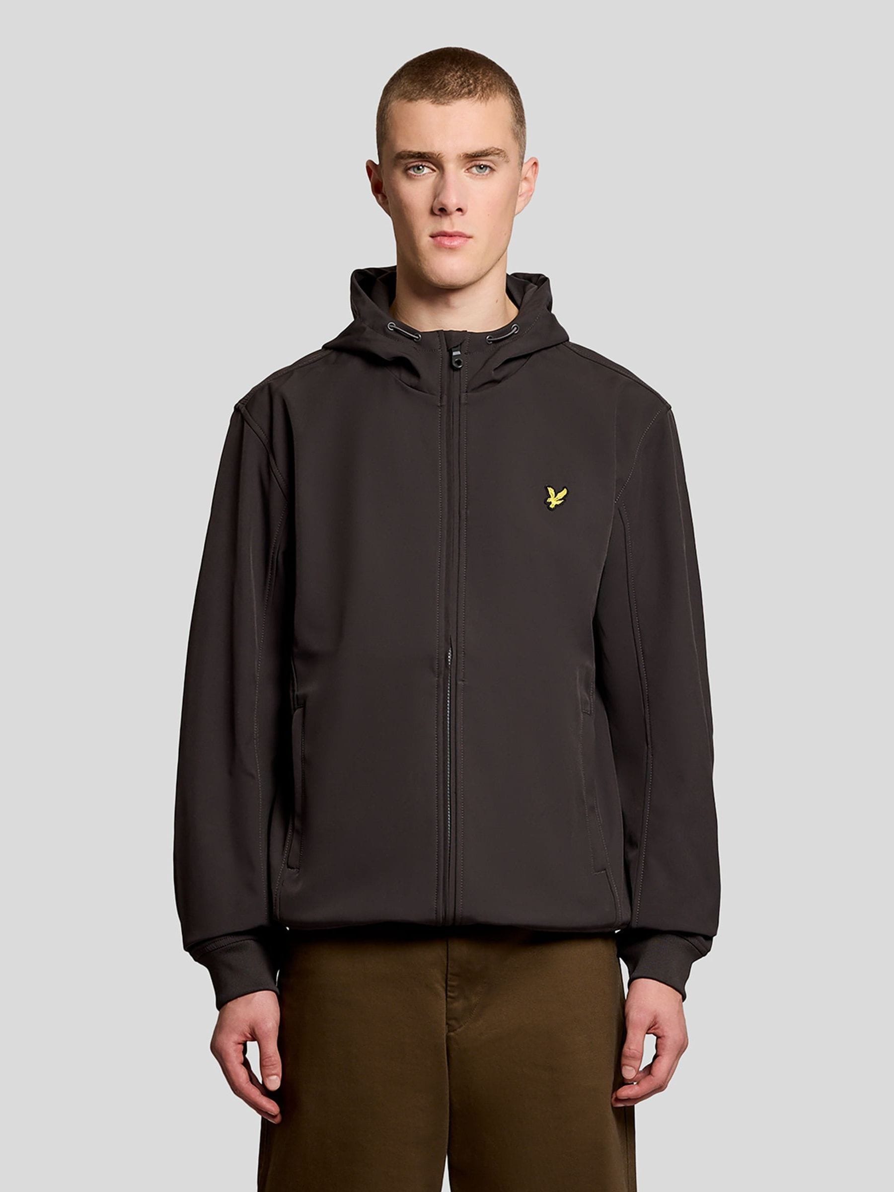 Lyle & Scott Men's Bronze Hooded Jacket Softshell - Image 2