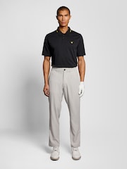 Lyle & Scott Black Golf 1874 Tipped Tech Polo Shirt - Image 2 of 6