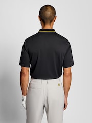 Lyle & Scott Black Golf 1874 Tipped Tech Polo Shirt - Image 3 of 6