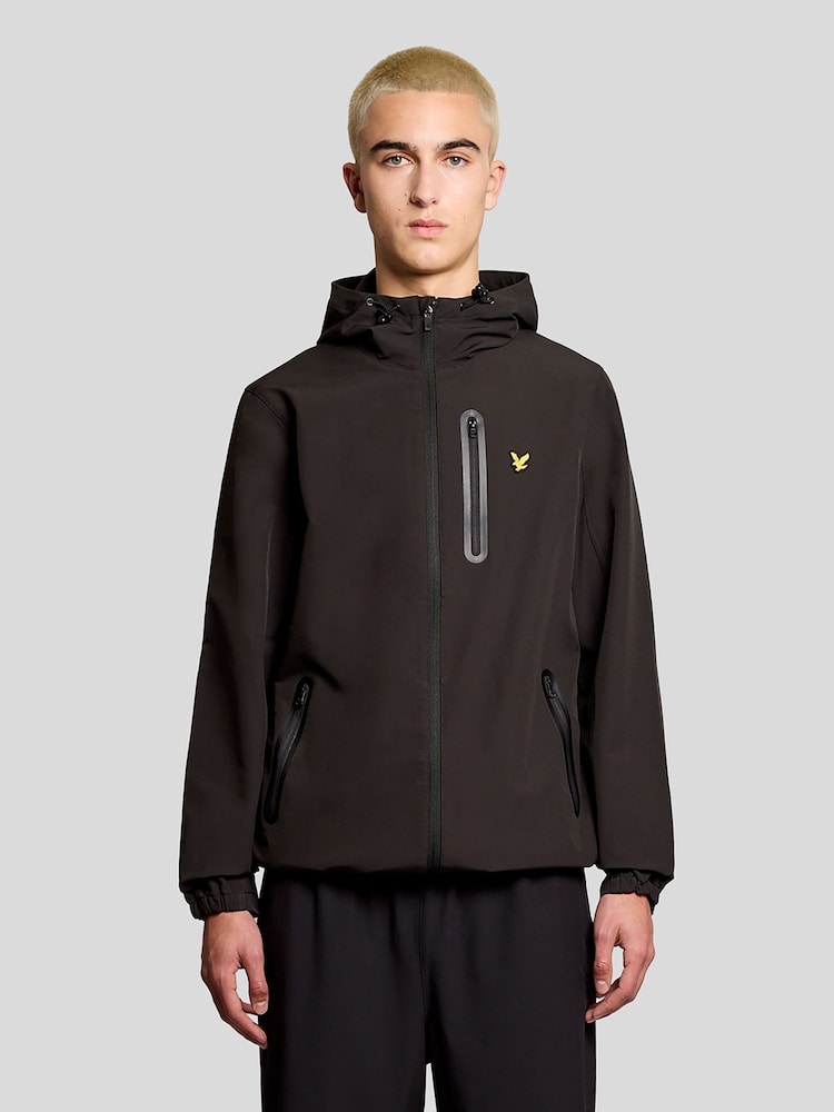 Lyle & Scott Black Branded Hooded Jacket - Image 2 of 4
