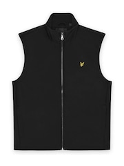 Lyle & Scott Black Mesh Back Softshell Funnel Neck Gilet - Image 5 of 6