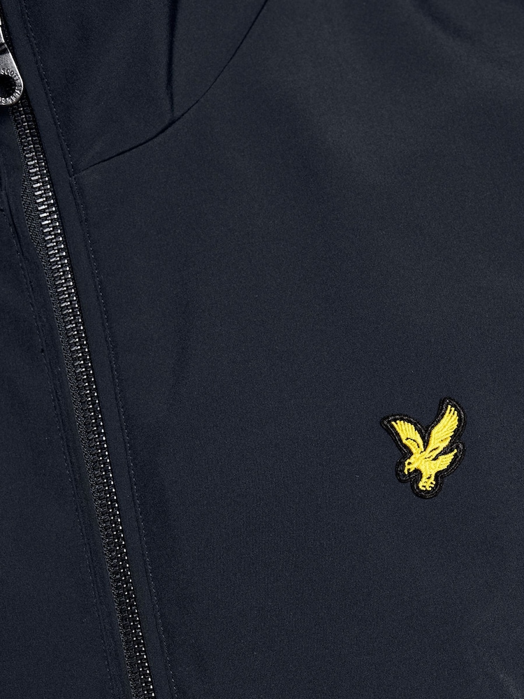 Lyle & Scott Blue Mesh Back Softshell Funnel Neck Gilet - Image 6 of 6