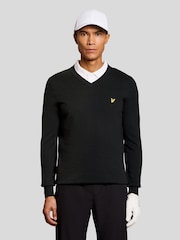 Lyle & Scott Black Golf 1874 V-Neck Pullover - Image 1 of 6