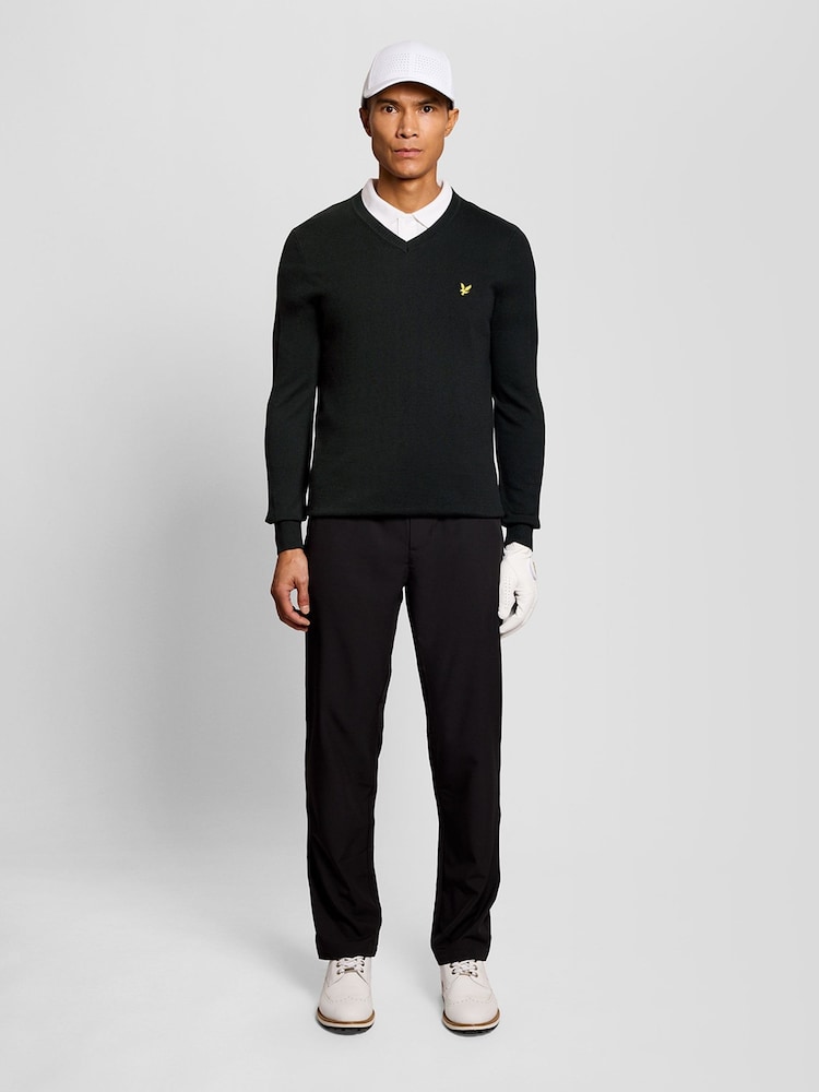 Lyle & Scott Black Golf 1874 V-Neck Pullover - Image 2 of 6