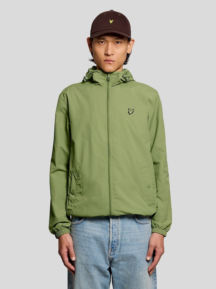Lyle & Scott Green Zip Through Hooded Jacket - Image 1 of 5