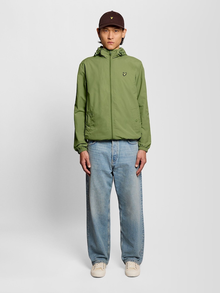 Lyle & Scott Green Zip Through Hooded Jacket - Image 2 of 5