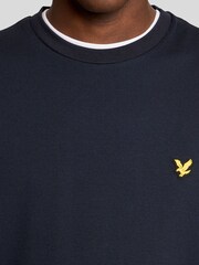 Lyle & Scott Blue Crew Neck Fly Fleece - Image 4 of 6
