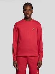 Lyle & Scott Red Crew Neck Fly Fleece - Image 1 of 6