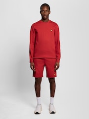 Lyle & Scott Red Crew Neck Fly Fleece - Image 2 of 6