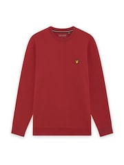 Lyle & Scott Red Crew Neck Fly Fleece - Image 6 of 6