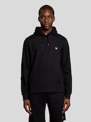 Lyle & Scott Black Fly Fleece Hoodie - Image 1 of 5