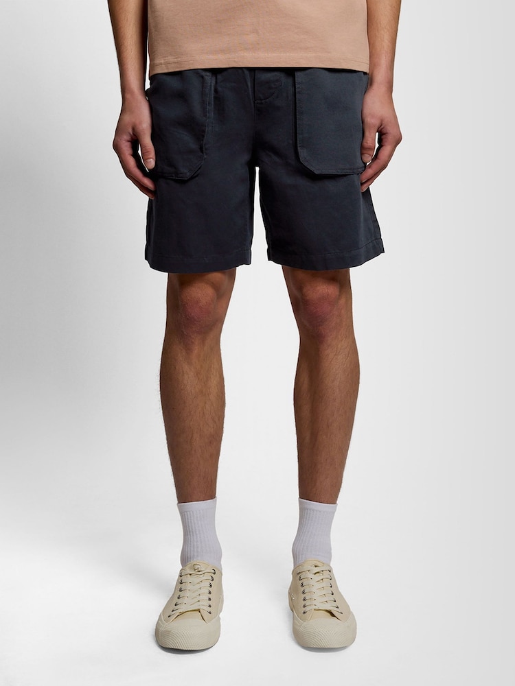 Lyle & Scott Blue Linen Shorts - Image 2 of 6