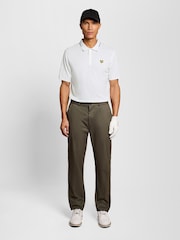 Lyle & Scott White Golf 1874 Tipped Tech Polo Shirt - Image 2 of 6
