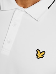 Lyle & Scott White Golf 1874 Tipped Tech Polo Shirt - Image 5 of 6