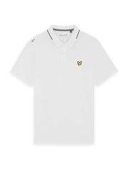 Lyle & Scott White Golf 1874 Tipped Tech Polo Shirt - Image 6 of 6