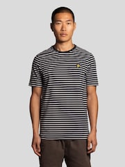Lyle & Scott Blue Breton T-Shirt - Image 1 of 5