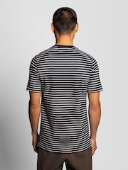 Lyle & Scott Blue Breton T-Shirt - Image 3 of 5