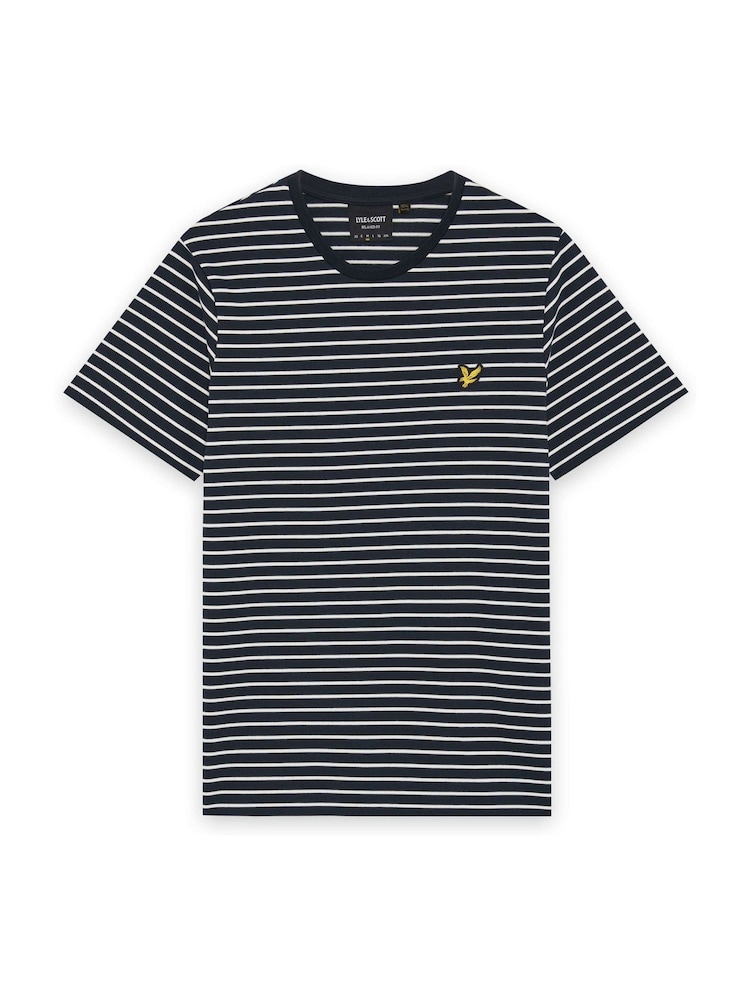 Lyle & Scott Blue Breton T-Shirt - Image 5 of 5