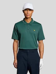 Lyle & Scott Green Golf 1874 Tipped Tech Polo Shirt - Image 1 of 6