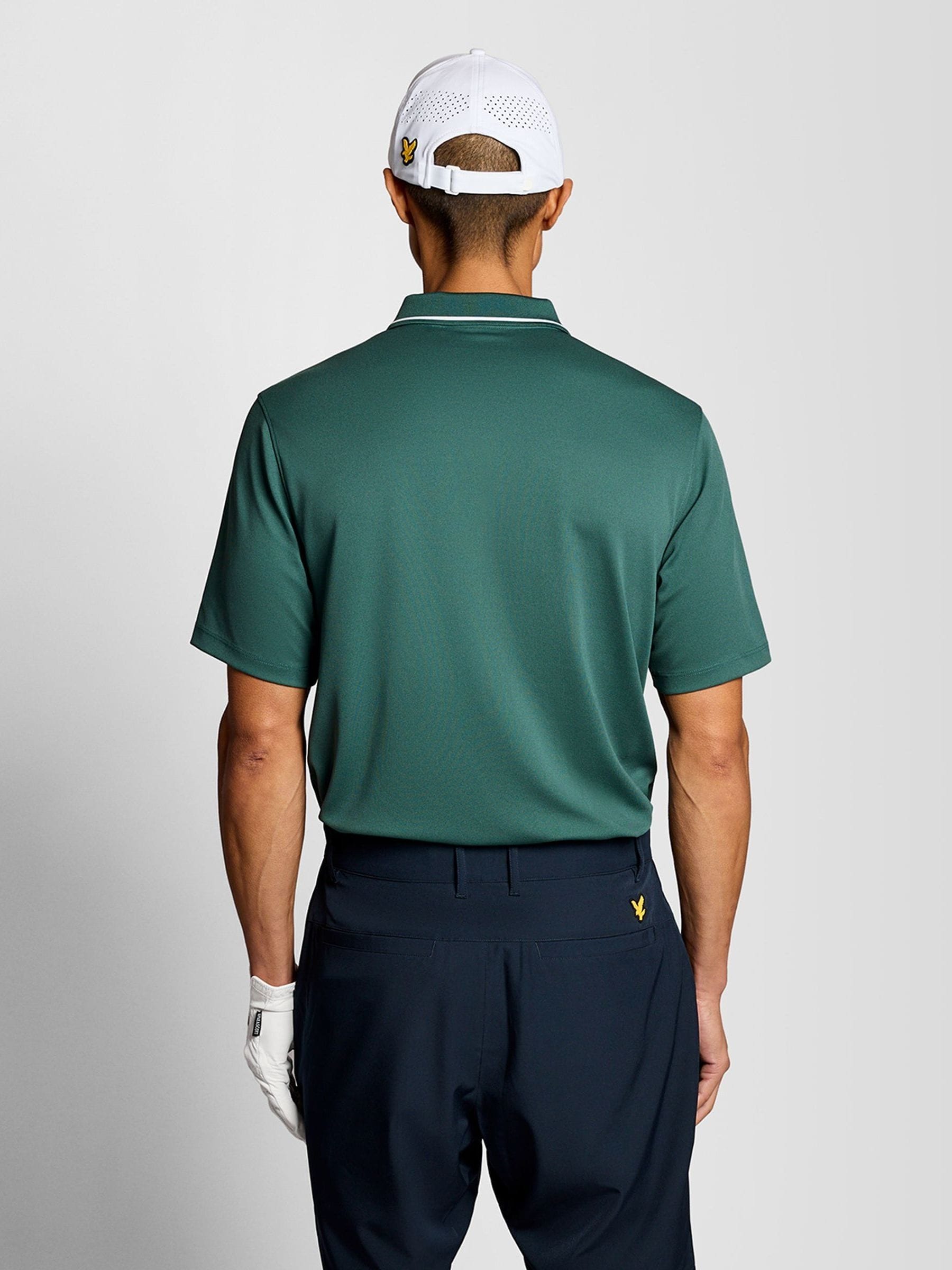 Buy Lyle & Scott Green Golf 1874 Tipped Tech Polo Shirt from Next USA