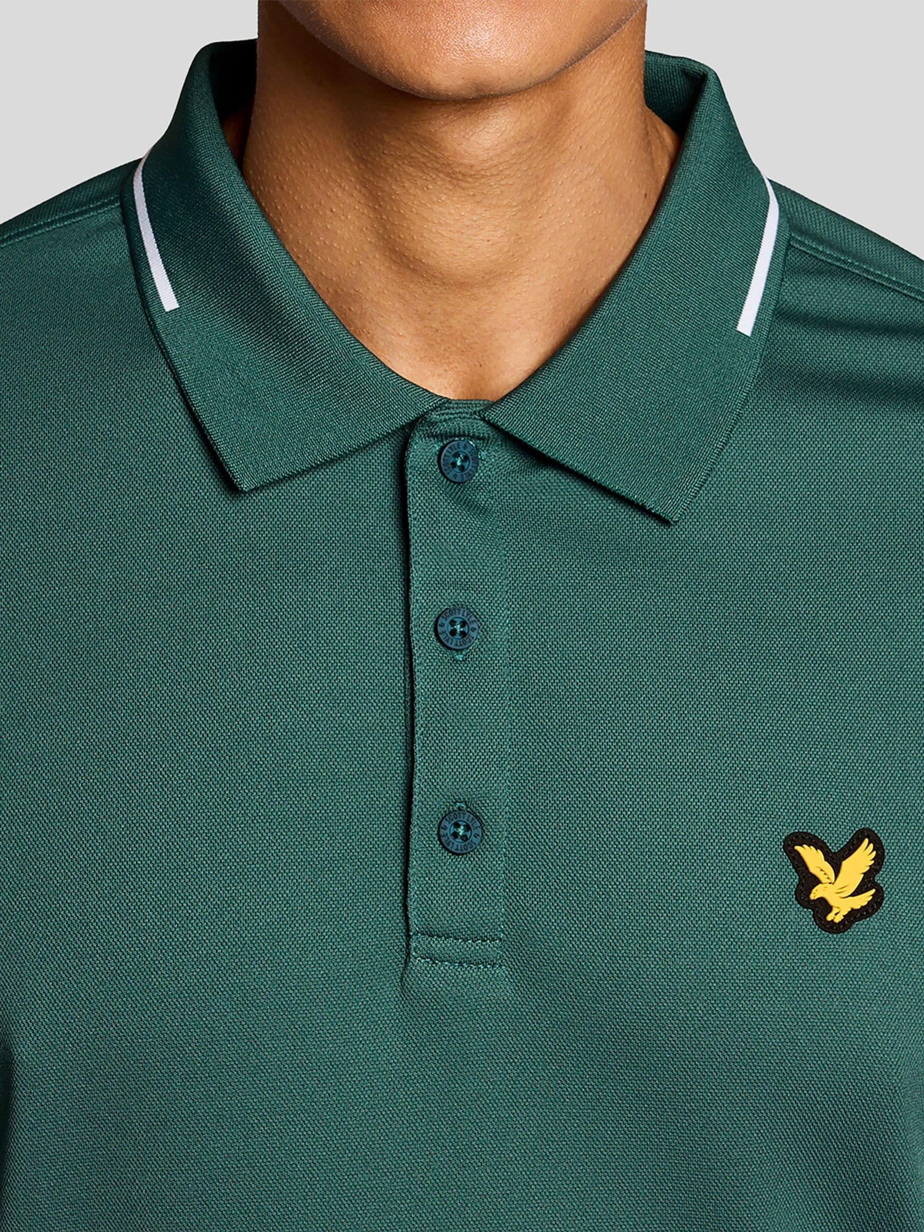 Buy Lyle & Scott Green Golf 1874 Tipped Tech Polo Shirt from Next USA