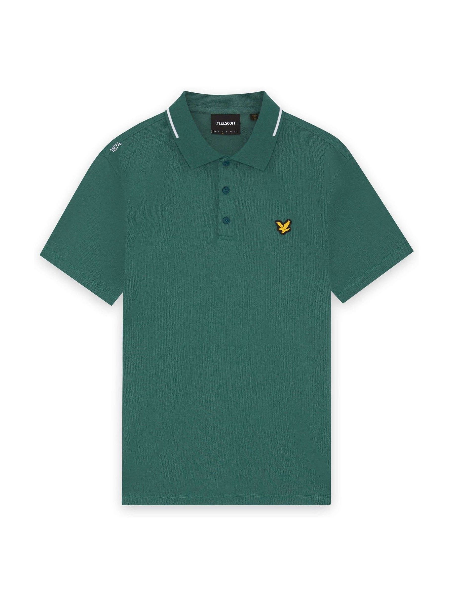 Buy Lyle & Scott Green Golf 1874 Tipped Tech Polo Shirt from Next USA