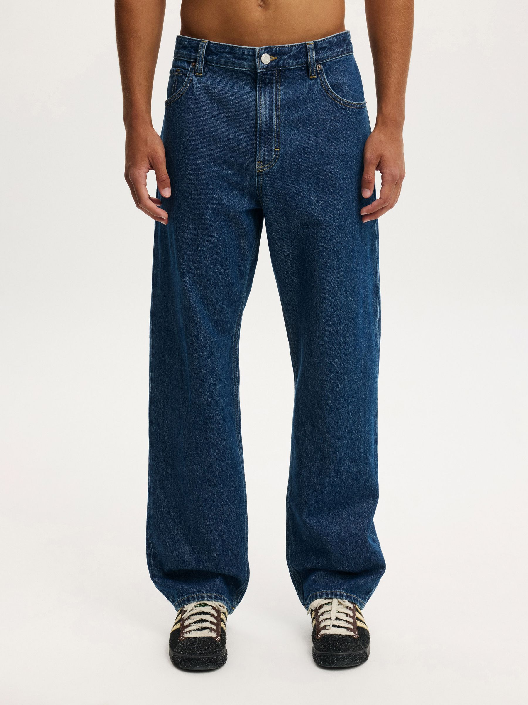 パンツ loose straight crash denim FW16 Distressed Crash Denim – Backyardarchive