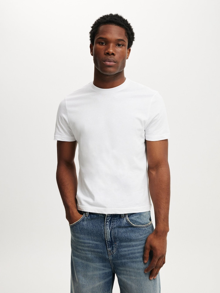 أبيض Brill - تيشرت تلبيس رشيق من Cotton On - Image 1 of 4