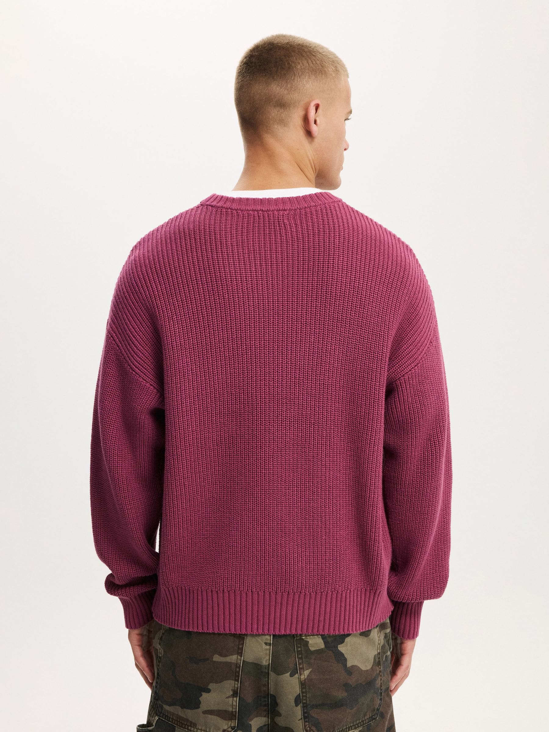 Buy Cotton On Pink Box Fit Crew Knit Jumper from Next USA