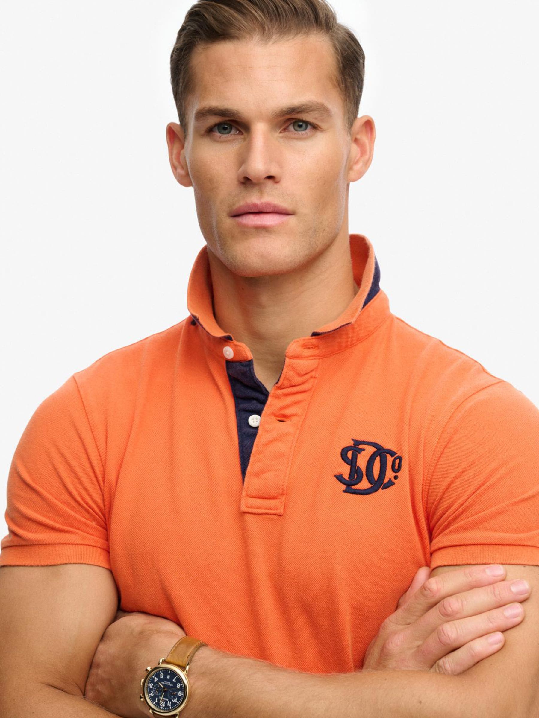 Buy Superdry Orange Pique Monogram Polo Shirt from the Next UK Buy Superdry Orange Pique Monogram Polo Shirt from the Next UK