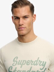 Superdry Cream Industry Worker Relaxed T-Shirt - Image 4 of 4
