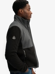 Superdry Black Polar Hybrid Trekker Fleece - Image 2 of 5