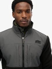 Superdry Black Polar Hybrid Trekker Fleece - Image 4 of 5