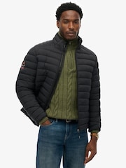 Superdry Black Fuji Lite Padded Jacket - Image 2 of 7